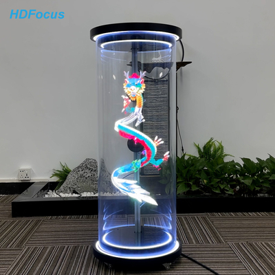 Mini 3D Holographic Projector Fan Splicing Cylindrical Hologram Fan Human Transparent Cabinet Solution Display Equipment