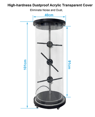 Mini 3D Holographic Projector Fan Splicing Cylindrical Hologram Fan Human Transparent Cabinet Solution Display Equipment