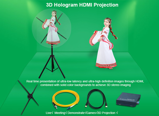 New Technology 100cm 3D LED Fan Hologram Hdmi-input Computer Hdmi-input Synchronized 3D LED Fan Wall Advertising Display