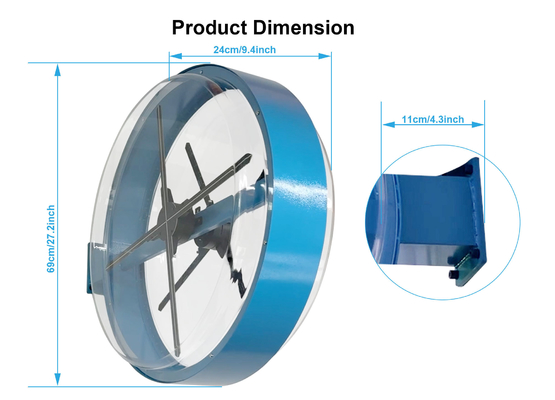 Dual Sides Outdoor 3D Hologram Led Fan Cloud Control Hologram Advertising Equipment Holographic Fan Projector for Shops Events