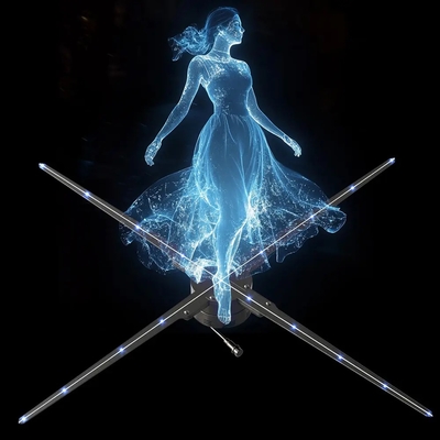 Step Into the Future With 3D Holographic LED Fan 3D Hologram 100cm Hologram Projector Advertising Display Fan Equipment