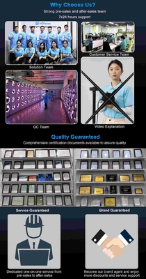 Step Into the Future With 3D Holographic LED Fan 3D Hologram 100cm Hologram Projector Advertising Display Fan Equipment