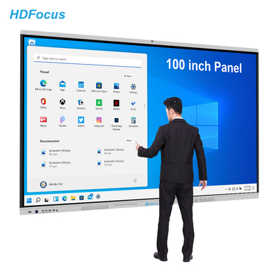 HDFocus OEM 55 65 75 85 86 100 110 Inch Interactive Flat Panel Multi Touch Screen Digital Whiteboard Smart Board for Education
