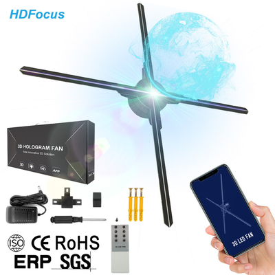 Powerful App Holograficos 3d Led Fan Hologram Projecteur Video Advertising Holographic Display 3D Holograma Fan  for Showroom
