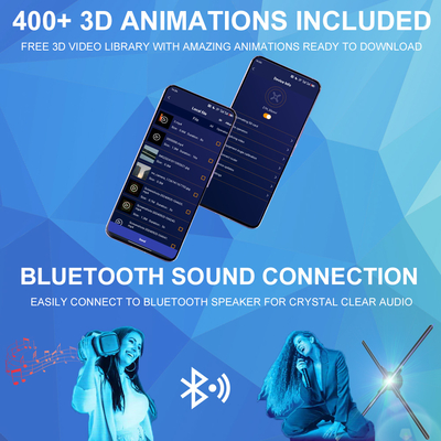 Powerful App Holograficos 3d Led Fan Hologram Projecteur Video Advertising Holographic Display 3D Holograma Fan  for Showroom