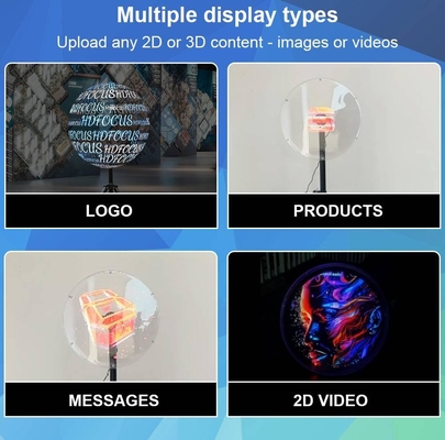 Powerful App Holograficos 3d Led Fan Hologram Projecteur Video Advertising Holographic Display 3D Holograma Fan  for Showroom