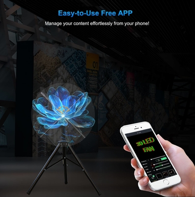 Newest 3d Hologram Fan Backpack  Led Fan 32cm 42cm 50cm 65cm for Advertisement  Hologram Projector Display Equipment for Event