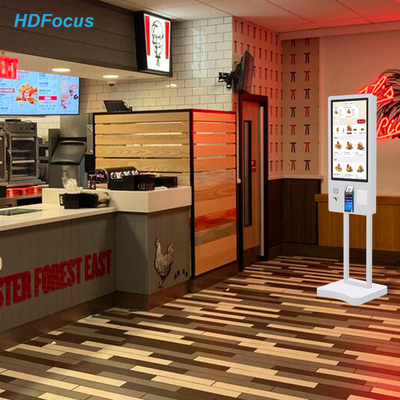 27-Inch Self-Service Fast Food Payment Kiosk Touch Screen Cinema Ticket Vending Machine With SDK Function