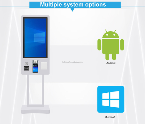 27-Inch Self-Service Fast Food Payment Kiosk Touch Screen Cinema Ticket Vending Machine With SDK Function