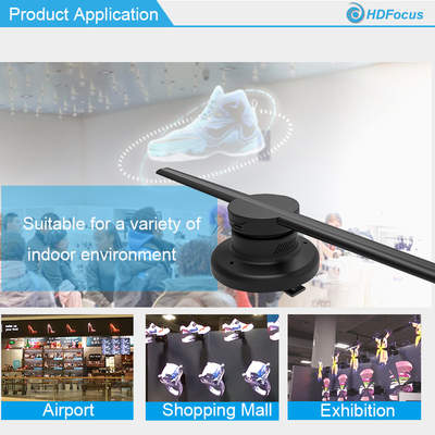 HDFocus 42cm 16gb Card  Holographic Hologram Advertising Led Fan Display 3d Hologram Fan for Online Retailers