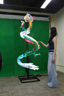 100CM 1*3 Human Shape Splicing Solution 3D Hologram Fan Advertising Machine