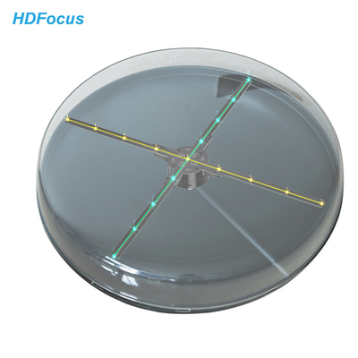 Outdoor Advertising Floor Holographic Projection 3d Hologram Display Led Fan With Waterproof Cover