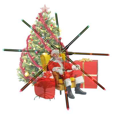 Newest 180cm Big Size Christmas Decorating Led Holographic Display Wifi Hologram 3d Display Led Fan for Advertisement 8 Blades