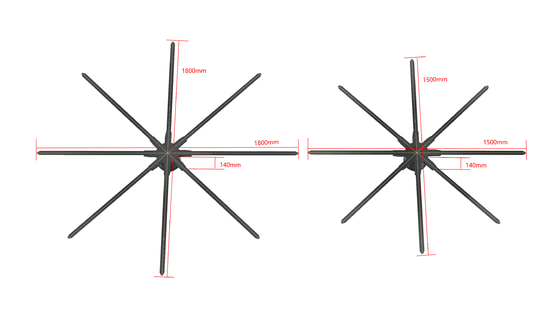 HDFocus Large Size 150cm 3d Holographic Projector Display Hologram Led Fan With App Control