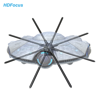 HDFocus 150cm Eight Blades Hologram 3d Led Fan 8 Wings Wifi 3d Holographic Display Projector