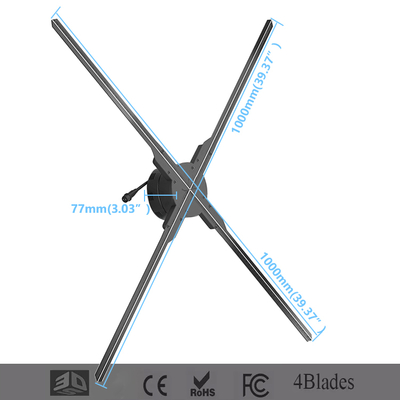 High Definition Combined Large Splicing Holographic Lamp Advertising Display 3d Hologram Projector Fan for Exhibition