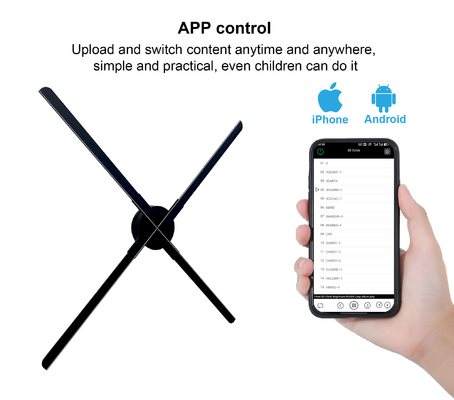 Hologram Lights Fan Lights Holographic Fan Wifi App Control Hologram 3D Fan Hologramas Projector