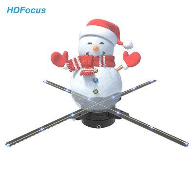 3d Hologram Projector Fan 4 Blades Hologram 50cm Big Holographic Led Advertising Display Cloud Wifi App Control