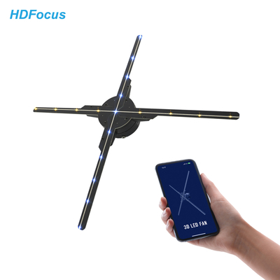 2024 New 3d Hologram Advertising Technology 50cm 4 Blades High-Resolution Display 3d Holographic Led Fan Hologram