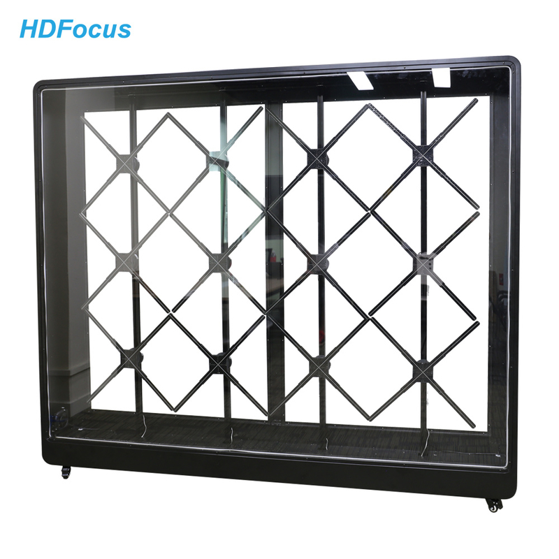 4x3 Outdoor 3d Holographic Splicing Display  Cabinet Projector Led Advertising 3d Hologram Fan Screen Sheet Metal Bracket