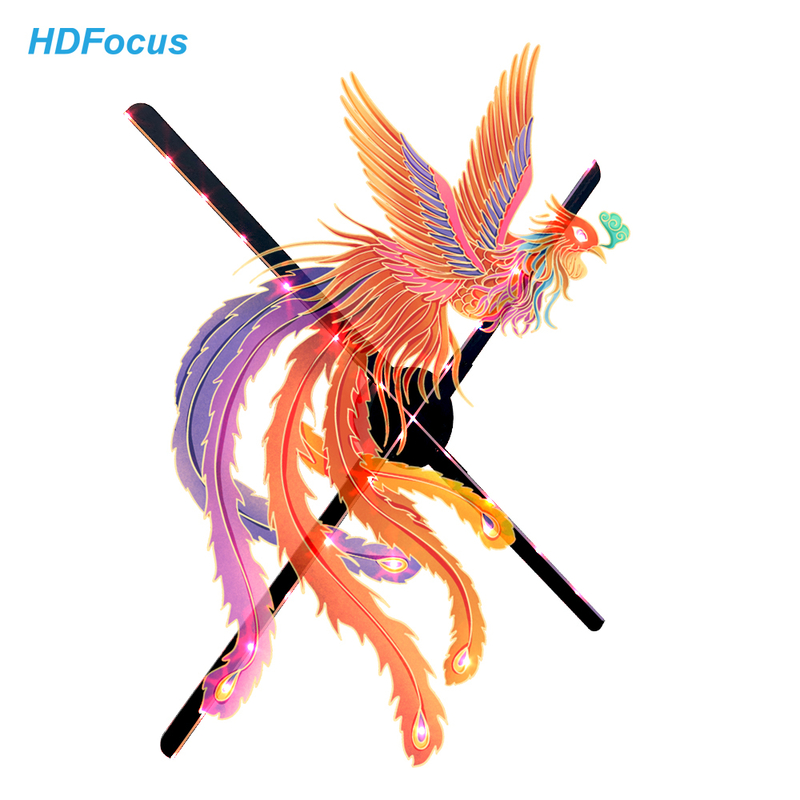80cm 3D Hologram Projector Naked Eye Floating Image Advertising Equipment 3D Fan Screen LED Hologram Display Advertising Machine